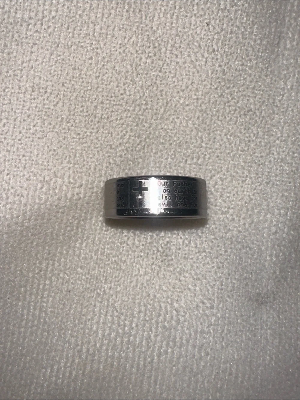 Silver Bible Scripture Band Ring